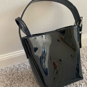 Madewell Black Patent Shoulder Bag